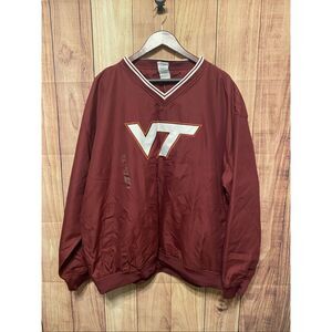 Virginia Tech Pro Edge 2XL NWT windbreaker men’s V-neck pullover wind jacket